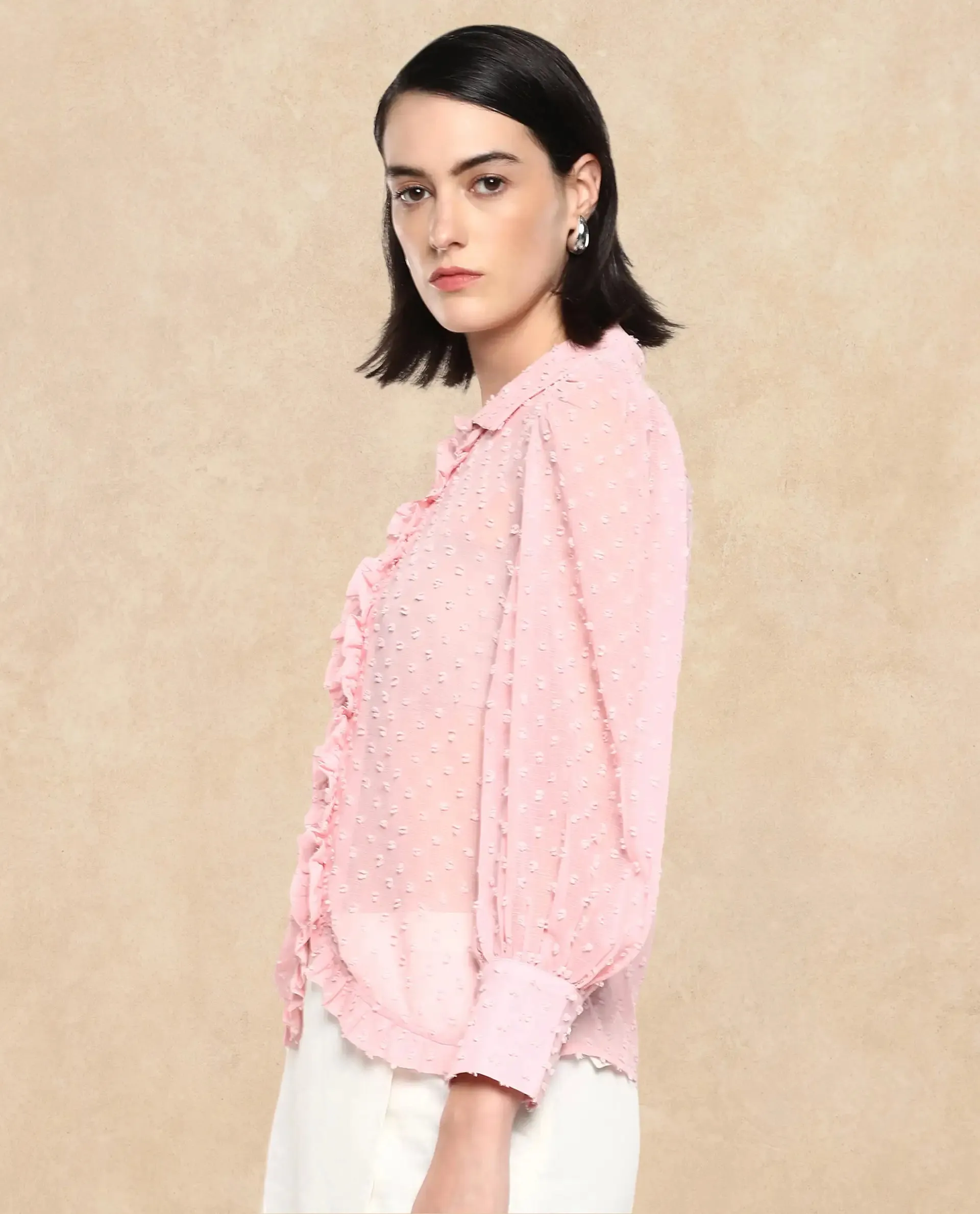 Rareism Women Erat Pink Plain Top